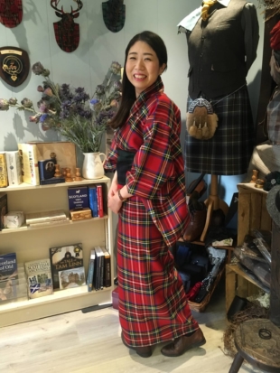 A prototype tartan kimono by Hitomi Nomura | COURTESY OF HITOMI NOMURA 