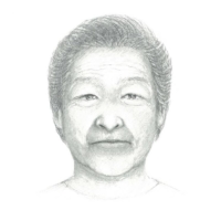 The portrait of Kiu Abe drawn by Shuichi Abe | KAHOKU SHIMPO

