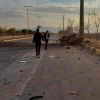 Damage in the wake of the attack on prominent Iranian scientist Mohsen Fakhrizadeh on Friday | IRIB NEWS AGENCY / VIA AFP-JIJI