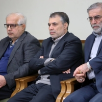 Prominent Iranian scientist Mohsen Fakhrizadeh (right) in an undated photo.  | OFFICIAL KHAMENEI WEBSITE / WEST ASIA NEWS AGENCY / VIA REUTERS
