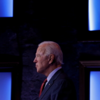 Joe Biden, then the Democratic U.S. presidential nominee, makes a statement after participating in a briefing in Wilmington, Delaware, on Oct. 28 about the coronavirus pandemic. | REUTERS