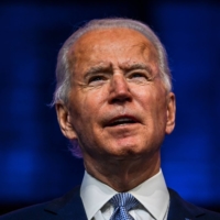 U.S. President-elect Joe Biden speaks during a Cabinet announcement event in Wilmington, Delaware, late last month.  | AFP-JIJI