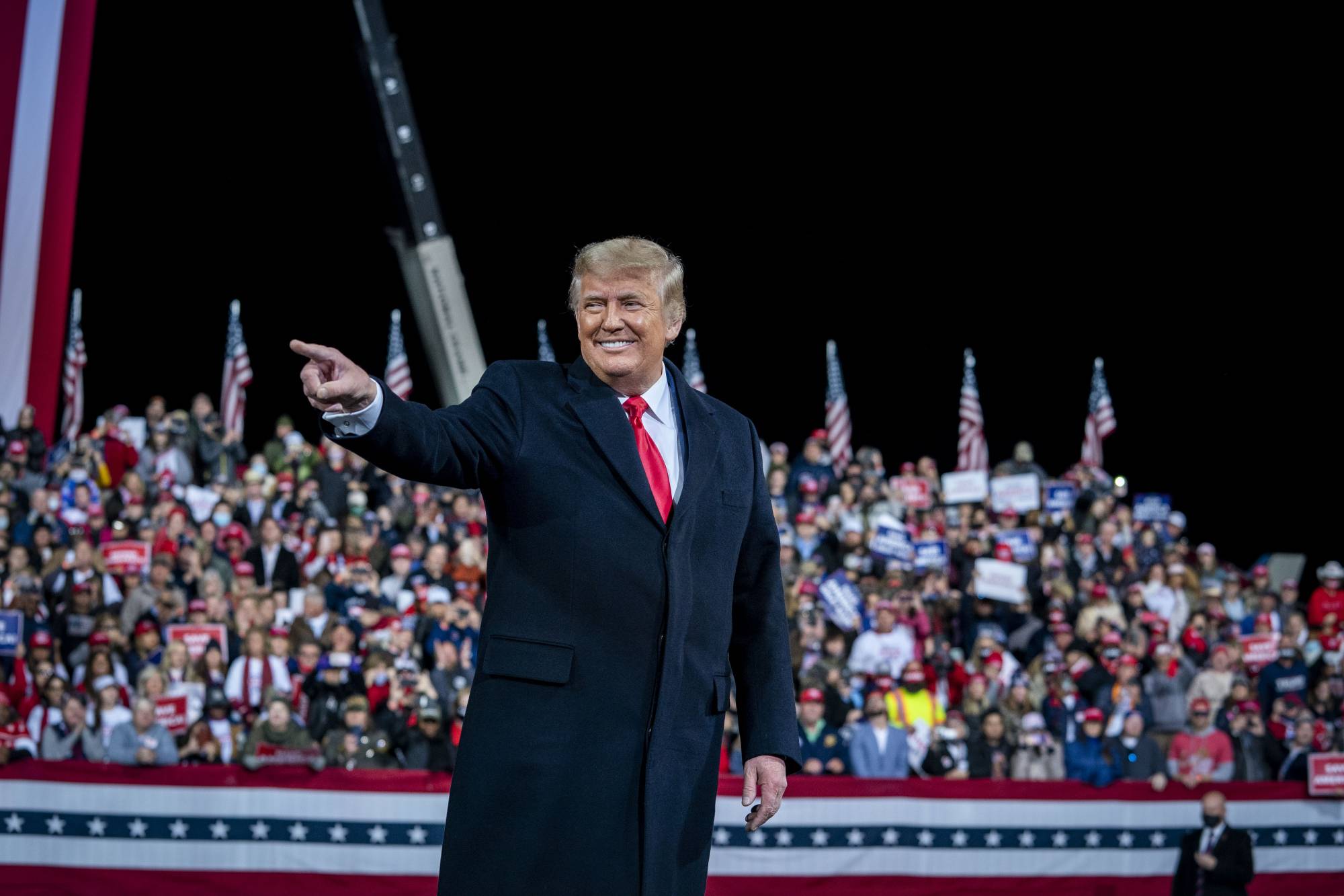 U.S. President Donald Trump arrives for a campaign event in Valdosta, Georgia, on Saturday. | Doug Mills / The New York Times