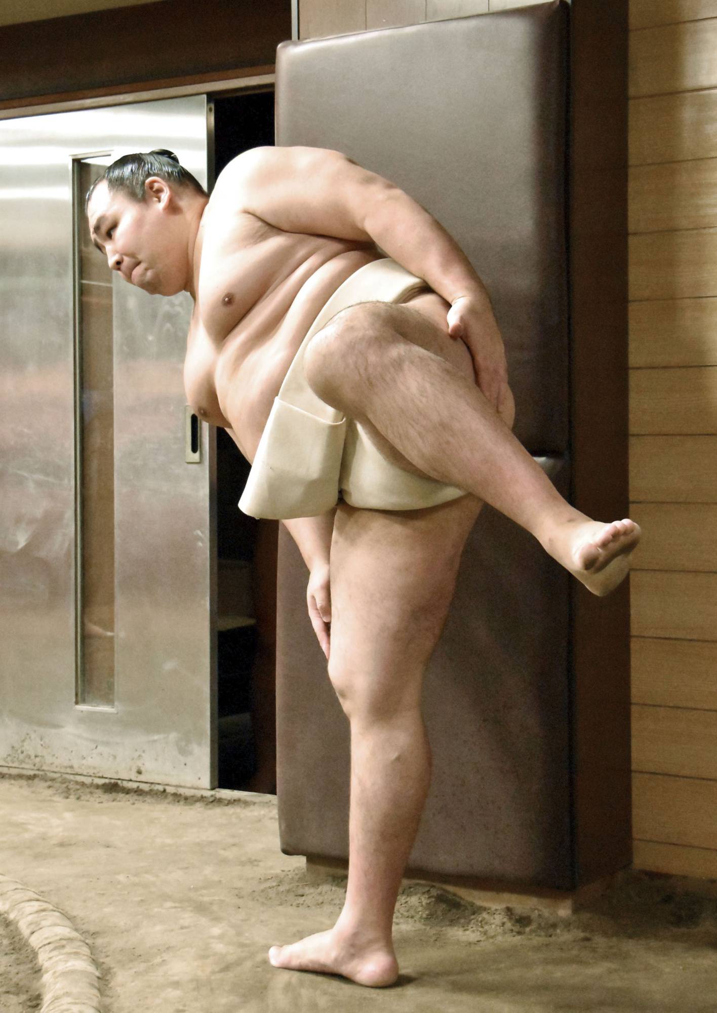 Nude sumo wrestler