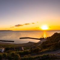 Sunset from Gakkogura, said to be one of the most beautiful in Japan | OBATA SAKE BREWERY