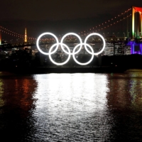 A notably casualty of the pandemic was the postponement of the 2020 Tokyo Olympics. After being taken down in August for maintenance, an illuminated display at the waterfront of Odaiba Marine Park was lit up once again on Dec. 1, symbolizing the hope that the event will take place next year.  | REUTERS