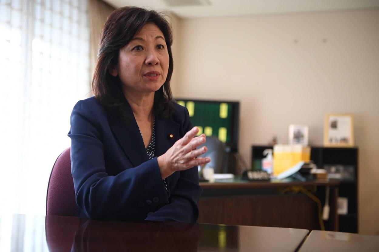 The Liberal Democratic Party's Seiko Noda speaks about challenges surrounding infertility in Japan during an interview in December. | RYUSEI TAKAHASHI 