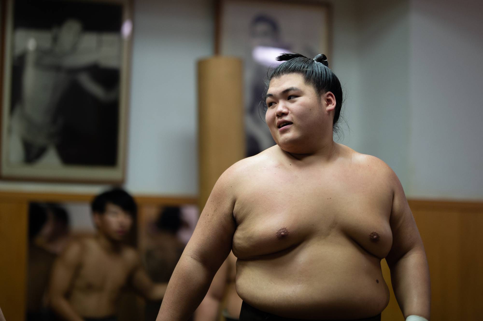 Naya, now known as Oho, trains at his Otake stable in August 2019. | JOHN GUNNING