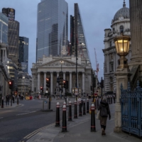 The Bank of England in London. The new EU-U.K. trade deal smooths the flow of goods across British borders, but it leaves financial firms without the ability to easily offer services to clients across the region from a single base. | ANDREW TESTA / THE NEW YORK TIMES