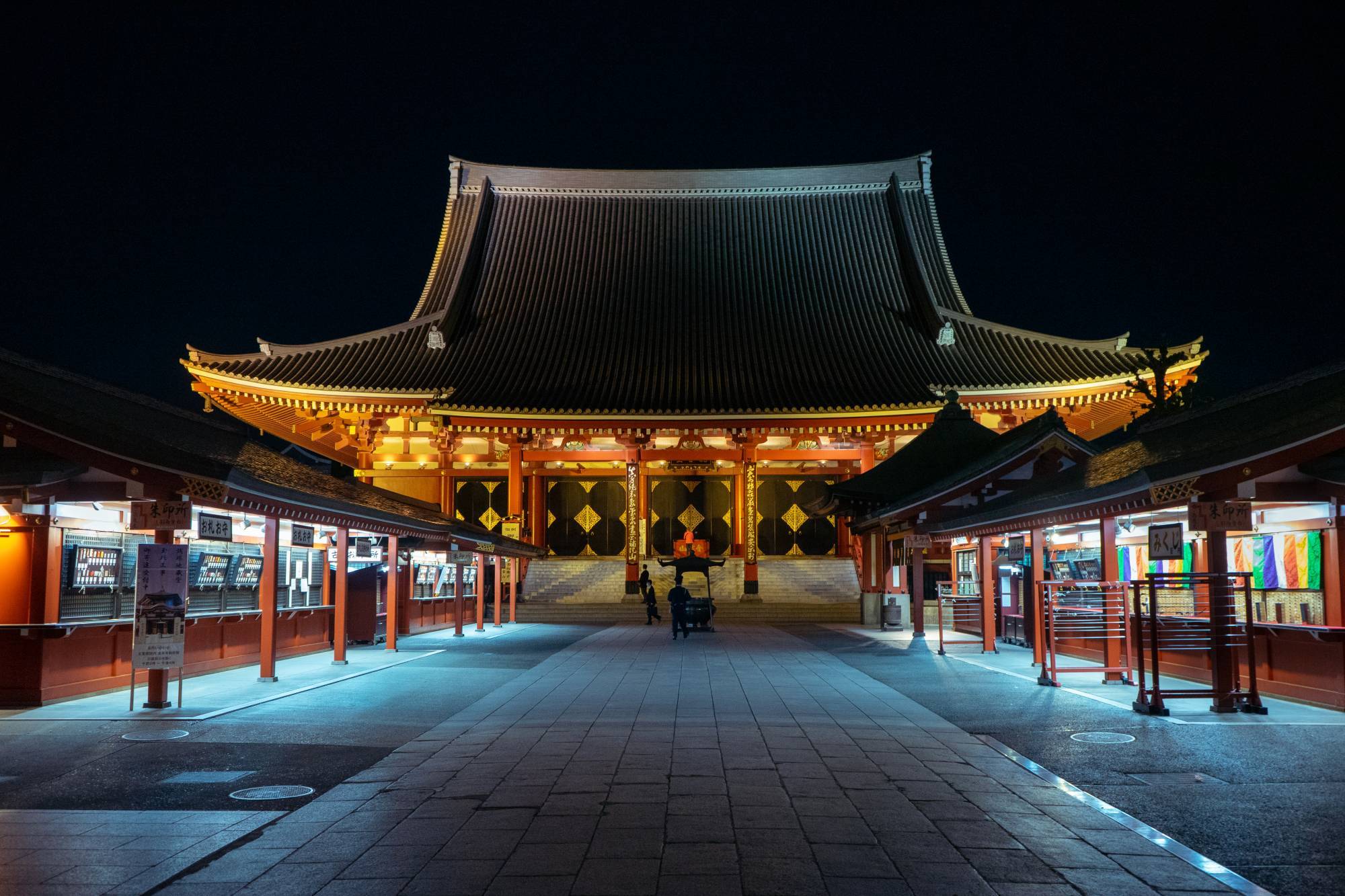 Deserted landmarks, packed hospitals: Sensoji temple in Asakusa is one of the most popular tourist spots in Tokyo. Due to the impact of the pandemic, however, tourism from abroad dropped 99.9% leaving once-crowded locations empty.  | OSCAR BOYD