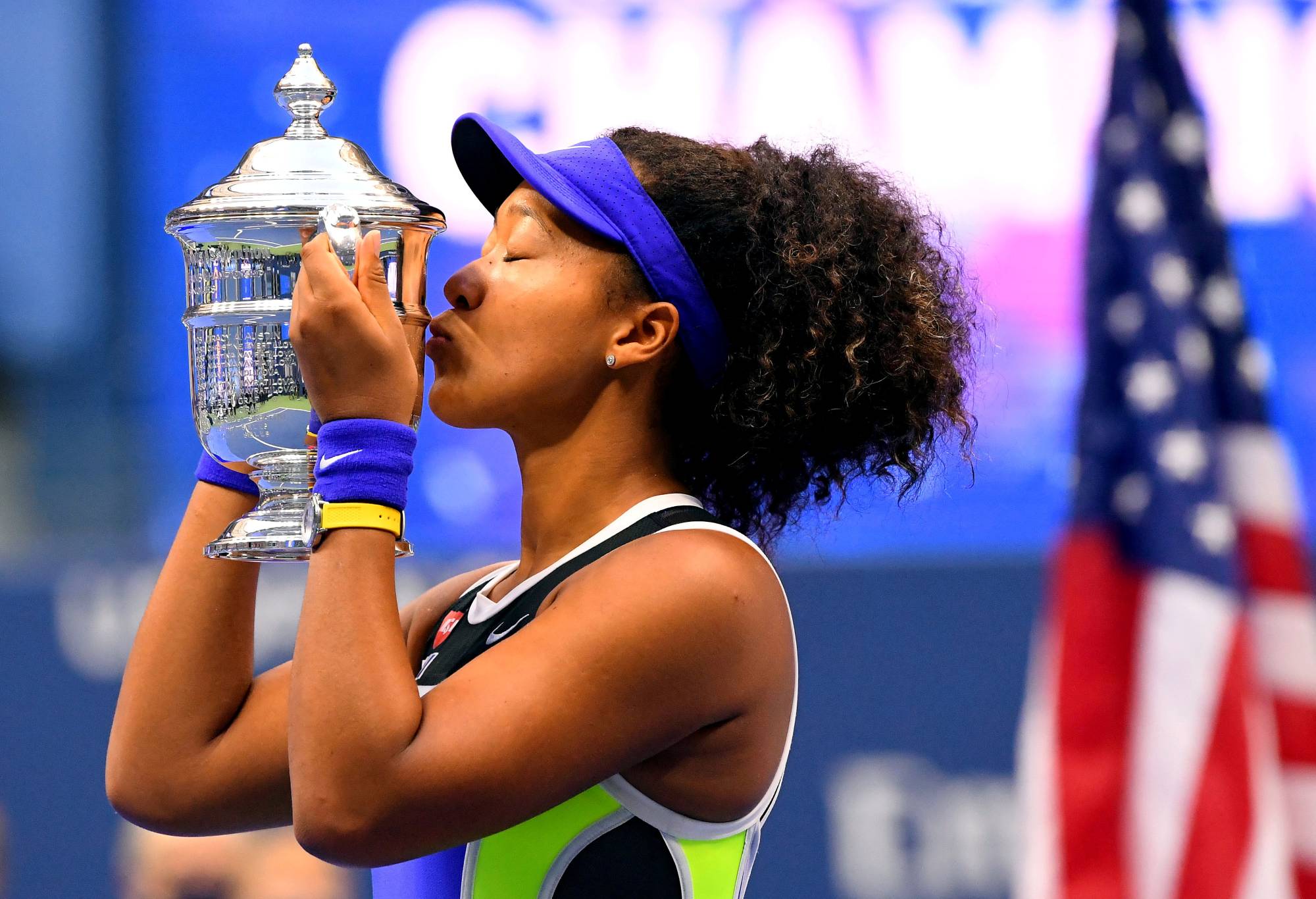 Tennis champion Naomi Osaka took top prize in the U.S. Open. The victory was particularly inspiring as Osaka used her moment on the world stage to wear masks bearing the names of Black individuals who were victims of police and vigilante violence. Osaka continues to use her platform to bring attention to discrimination and racism in the United States and Japan. | USA TODAY / REUTERS