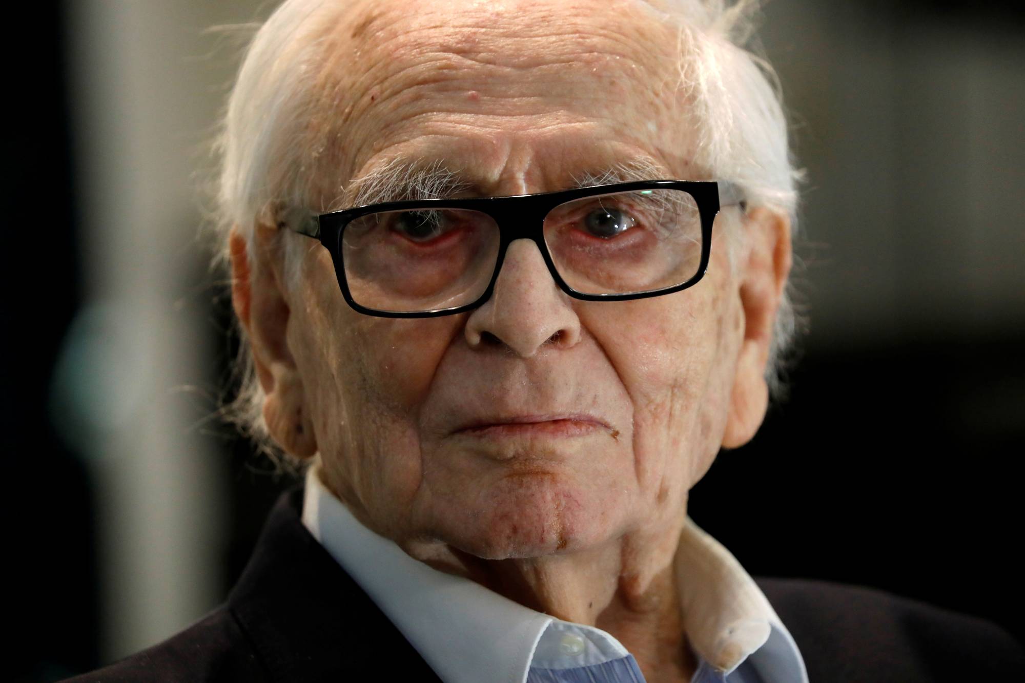 Cardin, 97, at his Studio Pierre Cardin in Paris in February | REUTERS