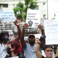 Speaking up: People march in support of Black Lives Matter in Tokyo in June.  | RYUSEI TAKAHASHI
