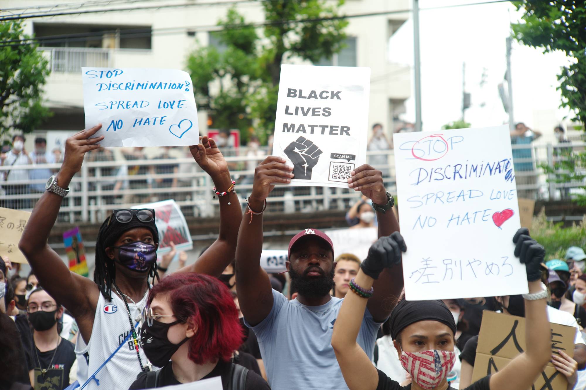 Speaking up: People march in support of Black Lives Matter in Tokyo in June. | RYUSEI TAKAHASHI 