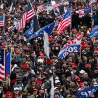 Chaotic scenes unfolded at the Capitol in Washington on Wednesday after President Donald Trump, who has refused to commit to a peaceful transfer of power, addressed thousands of protesters. | BLOOMBERG