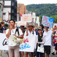 Activists attempt to raise awareness of climate change.  | COURTESY OF KIKO NETWORK 
