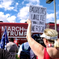 The March for Trump bus tour kicks off at Doral Central Park in Doral, Florida, on Nov. 29. | REUTERS 