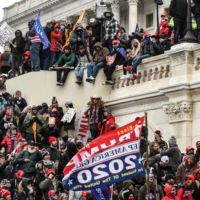 Supporters of U.S. President Donald Trump gather at the west entrance of the Capitol in Washington on Jan. 6. | REUTERS