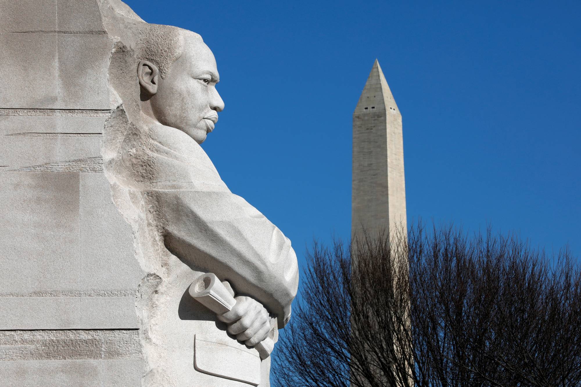 Keep hope alive: The Martin Luther King, Jr. Memorial in Washington, D.C., opened 10 years ago this August. It includes the Stone of Hope, a granite statue of King carved by sculptor Lei Yixin. | REUTERS
