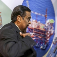 Mukesh Ambani, chairman and managing director of the Reliance Industries Ltd., arrives for the company\'s annual general meeting in Mumbai in August 2019.  | BLOOMBERG 