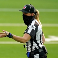 Sarah Thomas, who in 2015 became the NFL\'s first full-time female official, has been named to the officiating crew for Super Bowl LV next month in Tampa, Florida. | USA TODAY / VIA REUTERS