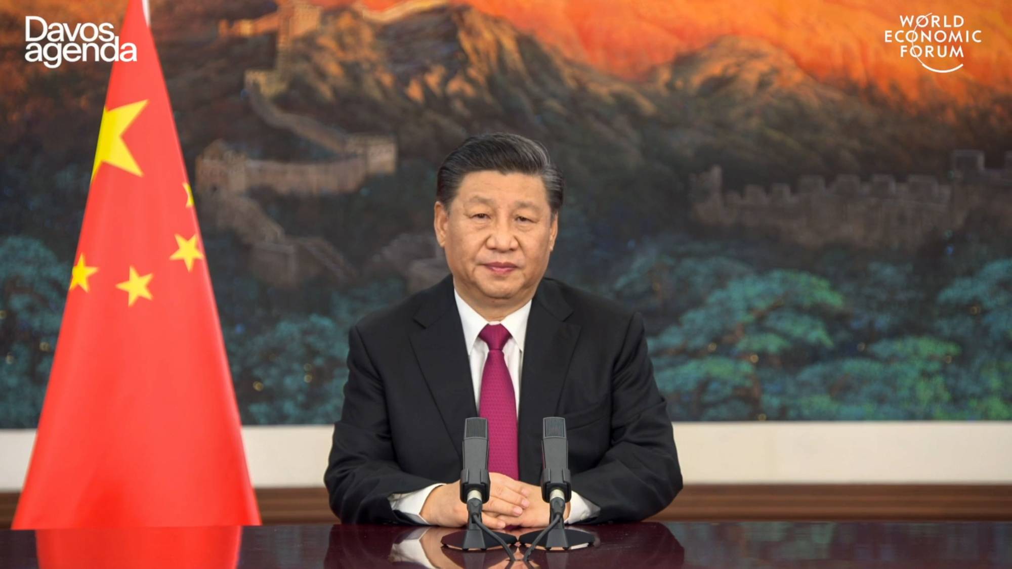 Chinese President Xi Jinping. This year is an important one for Xi, as it marks the centenary of the ruling Chinese Communist Party’s founding. | World Economic Forum / via AFP-JIJI