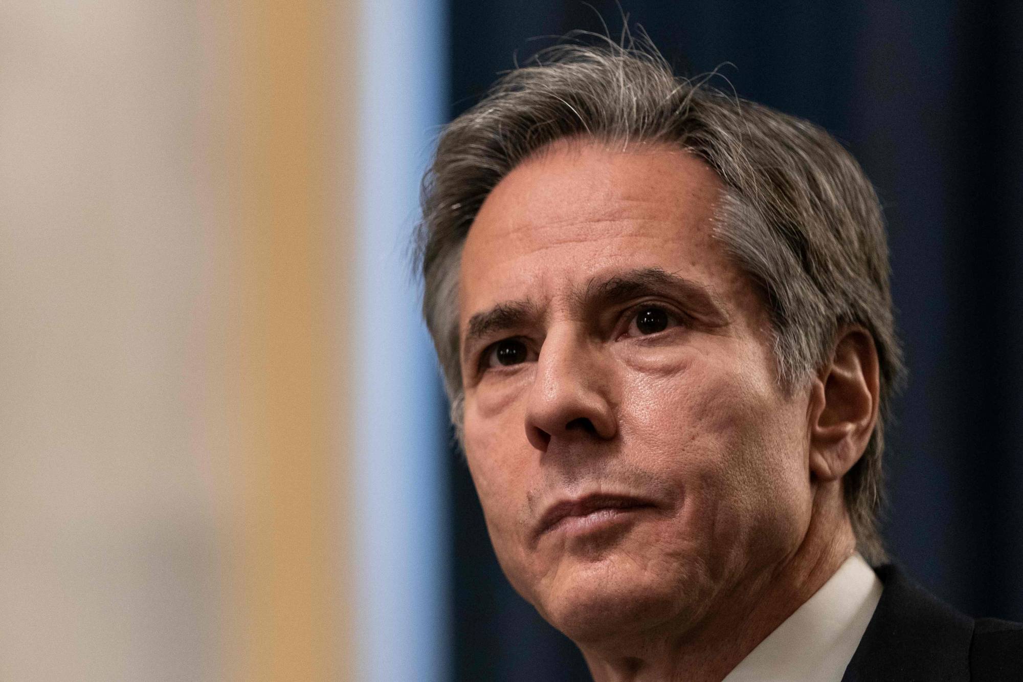 Newly confirmed U.S. Secretary of State Antony Blinken has become the third high-level official in a week to reaffirm that the Senkaku Islands, known by China as the Diaoyu, fall under the U.S.-Japan security treaty. | POOL / VIA AFP-JIJI