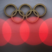 The Olympic rings are pictured in front of the International Olympic Committee  headquarters in Lausanne, Switzerland, on January 26. | REUTERS
