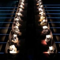 Look into the future: A sign of things to come in the world of performing arts, director Kuro Tanino’s virtual reality production, “Dark Master VR,” plays with the audience’s senses of sight, taste and smell to create an immersive theater experience. | KEIZO MAEDA
