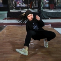 Breakdancer Manizha Talash practices in Kabul on Jan. 10.  | REUTERS