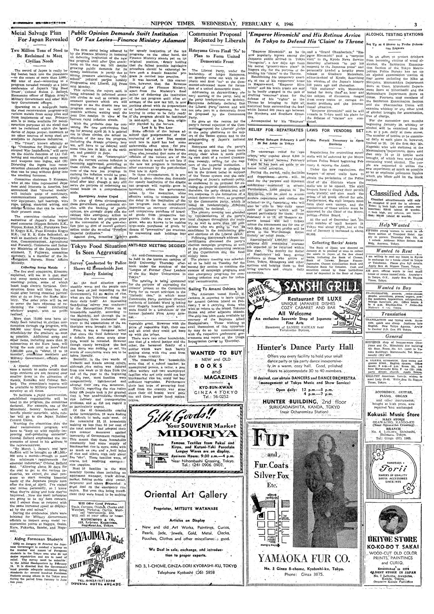 1946 | THE JAPAN TIMES 