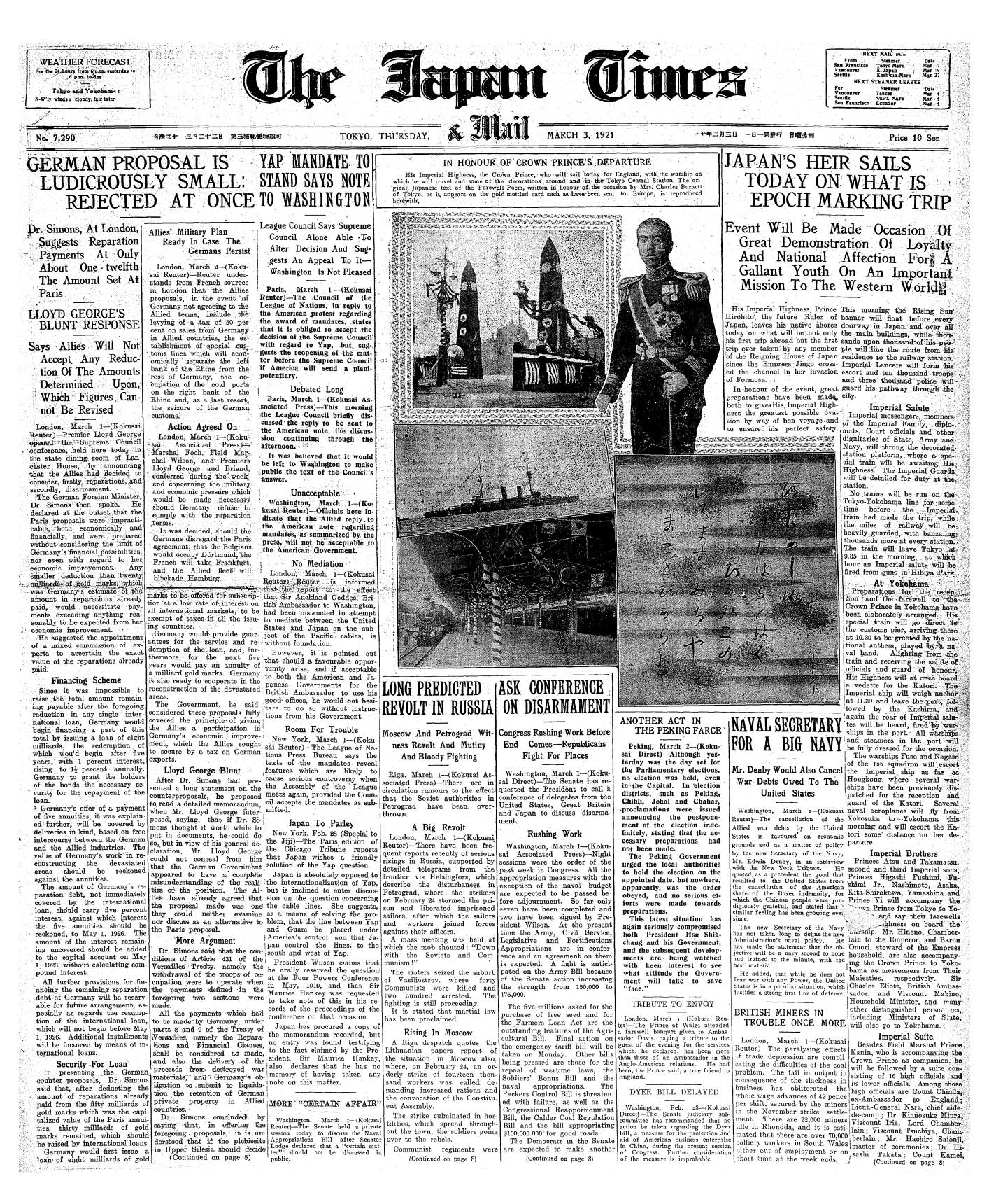 1921 [click to enlarge] | THE JAPAN TIMES