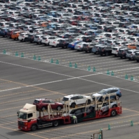 Vehicles at a port in Kawasaki in September 2019 | BLOOMBERG 