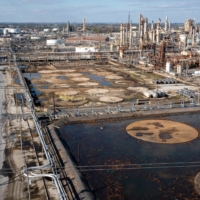A general view of the PES Refinery in Philadelphia in October last year. Clean-up work at the refinery offers a glimpse of what lies ahead if the United States hopes to wean itself off fossil fuels and clean up the toxic legacy of oil, gas and coal. | REUTERS