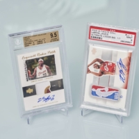 Two of Aaron Davis\' LeBron James cards are worth over $7 million. | JOHN FRANCIS PETERS / THE NEW YORK TIMES)