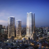 A computer image of a Tokyo skyscraper that is set to become Japan\'s tallest residential building in 2023 | KYODO