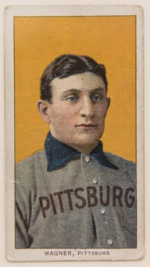 The 'T206' Honus Wagner card from 1909, has long been considered the pinnacle of high-end sports cards because of its rarity. | FRED R. CONRAD / THE NEW YORK TIMES