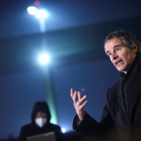 International Atomic Energy Agency chief Rafael Grossi addresses the media on Sunday upon his arrival from Tehran, at Vienna International Airport in Schwechat, Austria.  | REUTERS 