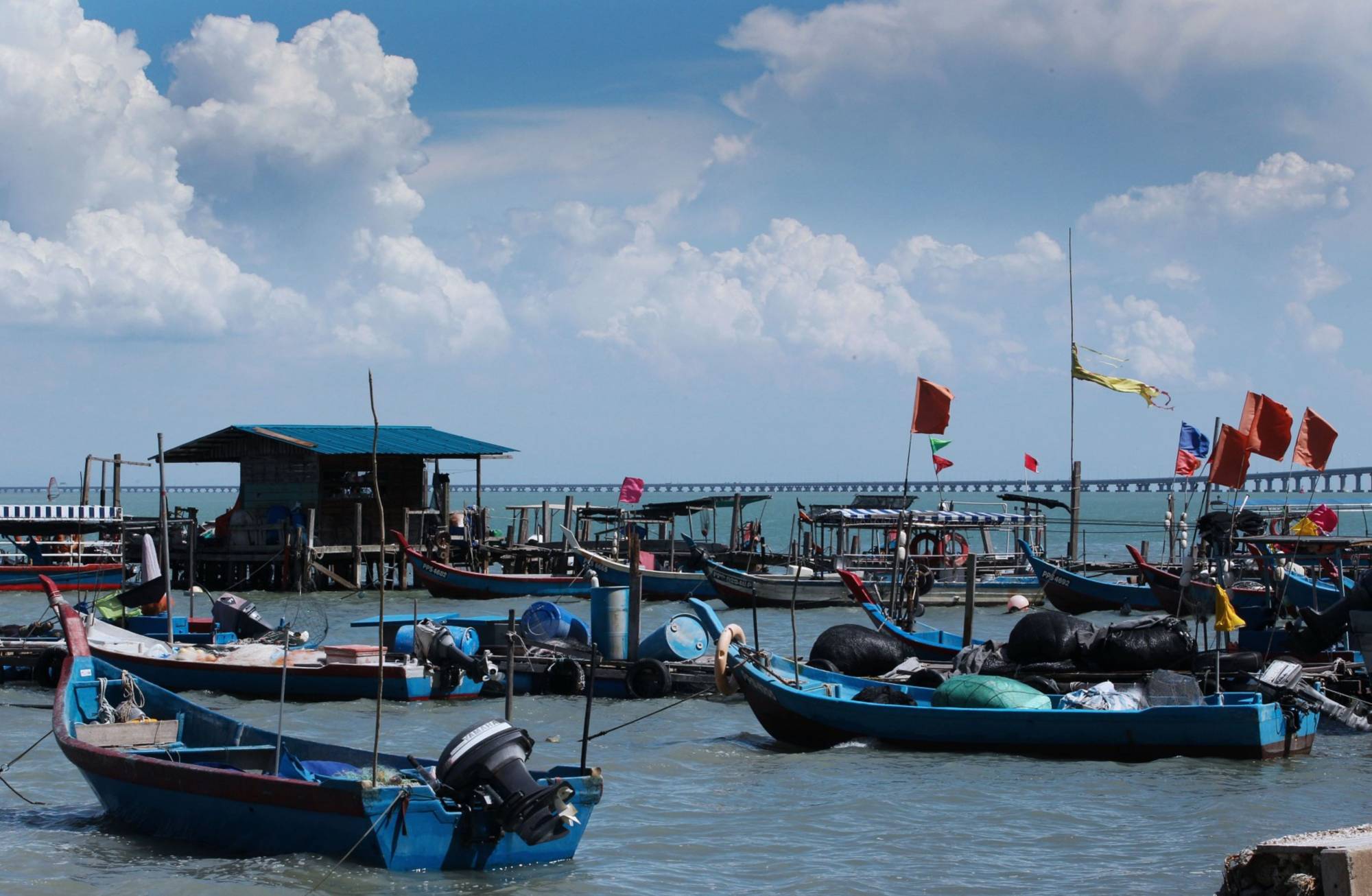 A fishing village in front of Penang Bridge near Bayan Lepas, Penang, Malaysia  | BLOOMBERG 