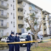An apartment where a boy\'s body was discovered in Iizuka, Fukuoka Prefecture, on Saturday | KYODO