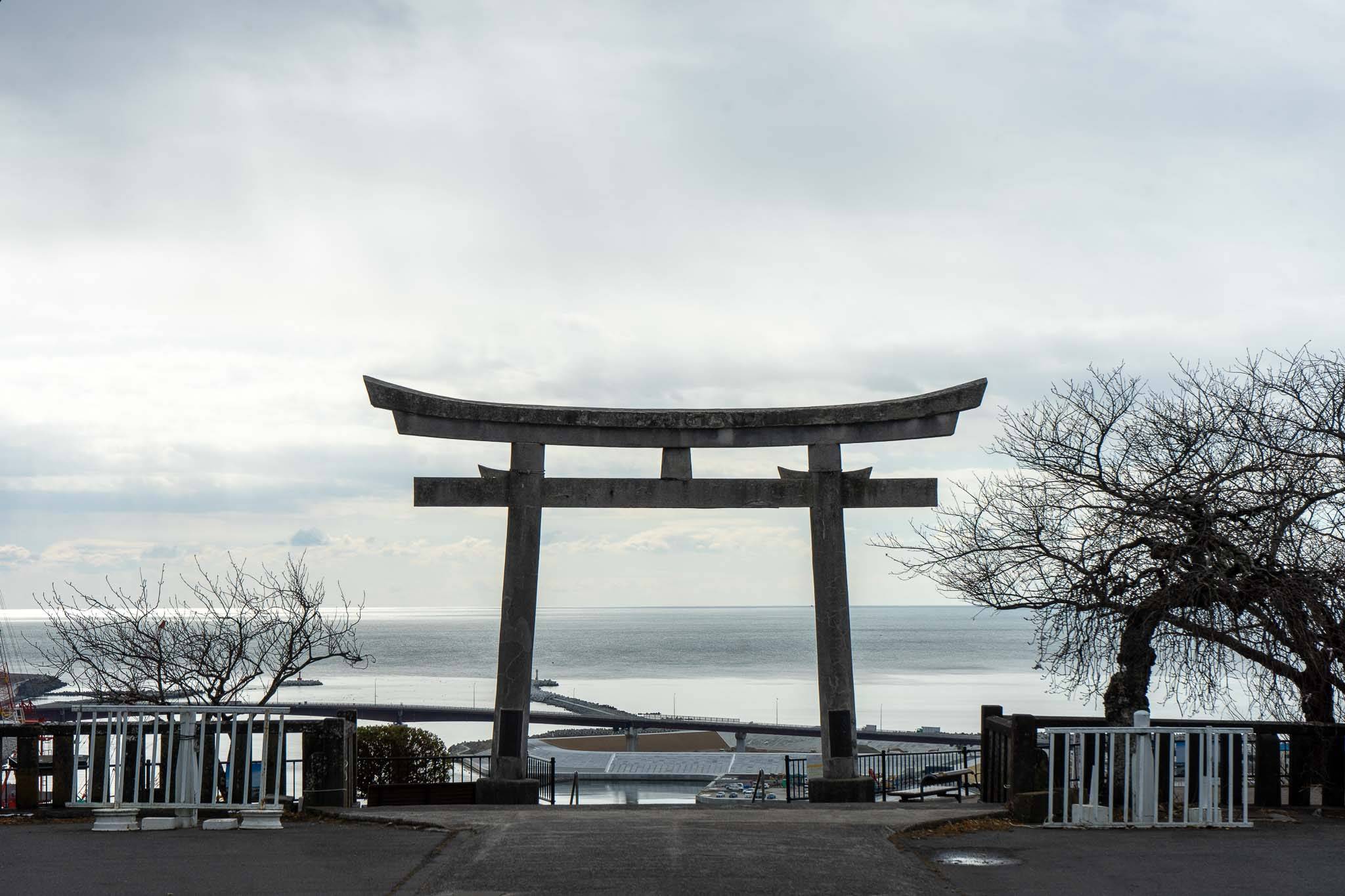 A gate overlooks a memorial park for victims of the 2011 Great East Japan Earthquake and tsunami that is being built on the coast of Ishinomaki, Miyagi Prefecture.  | OSCAR BOYD