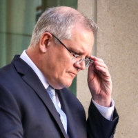 Australian Prime Minister Scott Morrison was already under pressure over the workplace culture at Parliament House after a former government media adviser said last month that in 2019 she was raped by a fellow staffer in a minister’s office. | AFP-JIJI