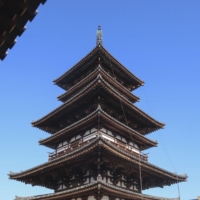 The renovated East Pagoda at Yakushiji temple in Nara Prefecture | KYODO
