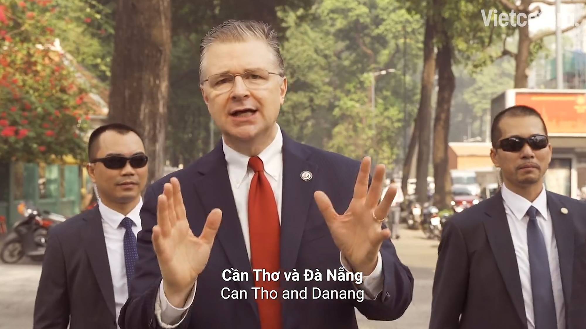 Daniel Kritenbrink, U.S. ambassador to Vietnam, performs in a rap video to mark the traditional Tet holiday on the Lunar New Year. Kritenbrink, a career foreign service officer, is probably more qualified to be a diplomat in China than any of the other names currently being discussed, despite being a Trump era appointee. | U.S. EMBASSY IN HANOI / VIA AFP-JIJI  