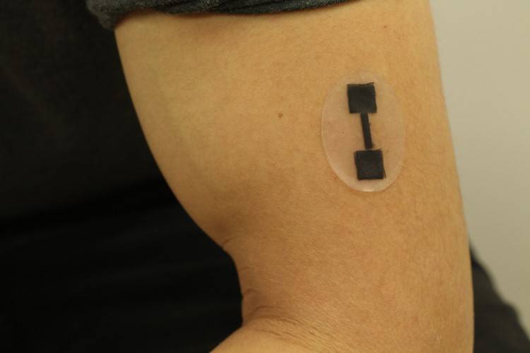 Japanese researchers have developed a 'biobattery-powered microneedle patch' that allows vaccines to be absorbed quicker than with the patches currently available commercially. | MATSUHIKO NISHIZAWA 