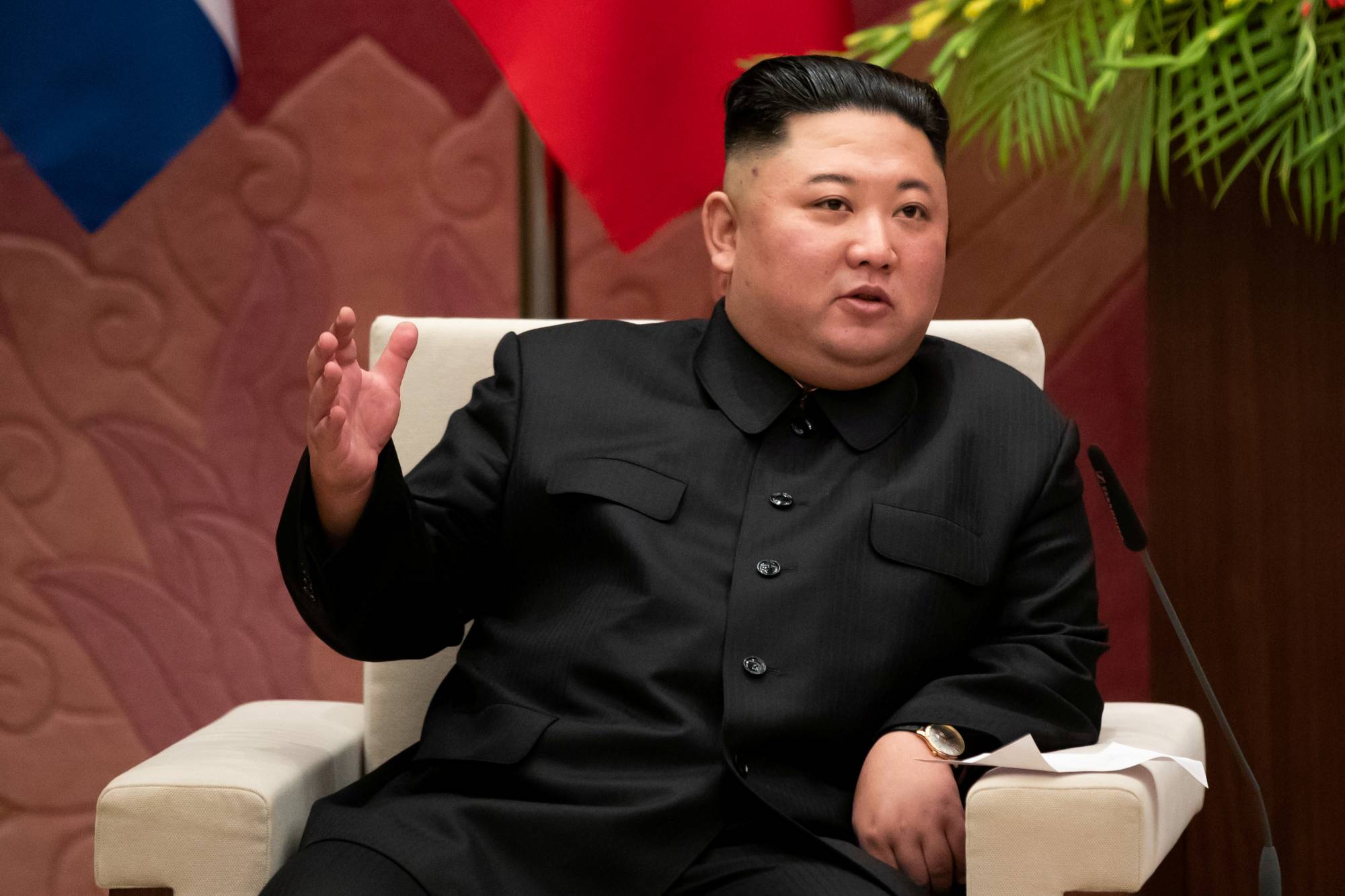 Kim Jong Un, North Korea's leader, attends a meeting in Hanoi in 2019. | POOL / VIA REUTERS 
