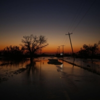 Floodwater covers a highway in Louisiana in November after Hurricane Delta made landfall. The \"Atlantic Multidecadal Oscillation” has been thought to influence the strength of Atlantic hurricanes. | BLOOMBERG
