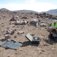 Geophysicist Jonathan Bedford conducts field research in Chile\'s Atacama Desert. | COURTESY OF JONATHAN BEDFORD
