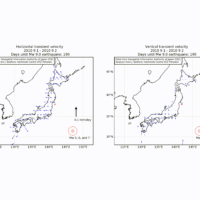 An animated analysis represents tiny movements over time of the Japanese archipelago in the years and months before the Great East Japan Earthquake.  | COURTESY OF JONATHAN BEDFORD
