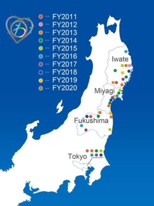 Iterations of 'Sound of ‘Wa’ Concerts to Support Eastern Japan' have taken place across a wide area. | SEIKO/JT GRAPHIC